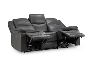 Obrienn Electric Recliner Sofa Grey 3 Seater