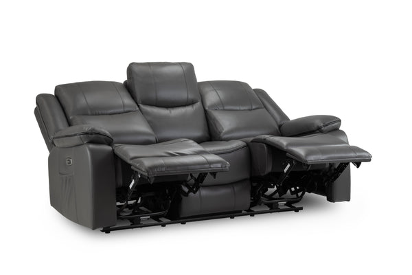 Obrienn Electric Recliner Sofa Grey 3 Seater