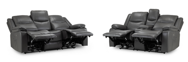 Obrienn Electric Recliner Sofa Grey 3+2 Set