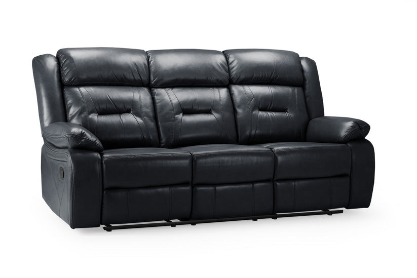Olivan Recliner Sofa Black 3 Seater