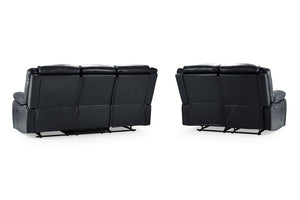 Olivan Recliner Sofa Black 3+2 Set
