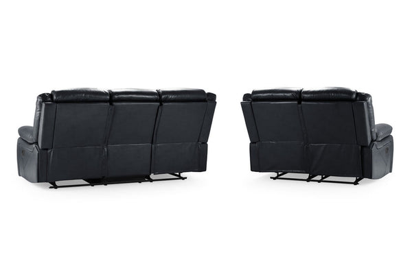 Olivan Recliner Sofa Black 3+2 Set