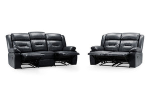Olivan Recliner Sofa Black 3+2 Set