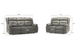 Olivan Recliner Sofa Grey 3+2 Set