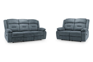Olivan Recliner Sofa Grey Fabric 3+2 Set