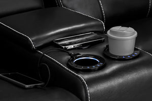 Orvex Recliner Sofa Black 2 Seater