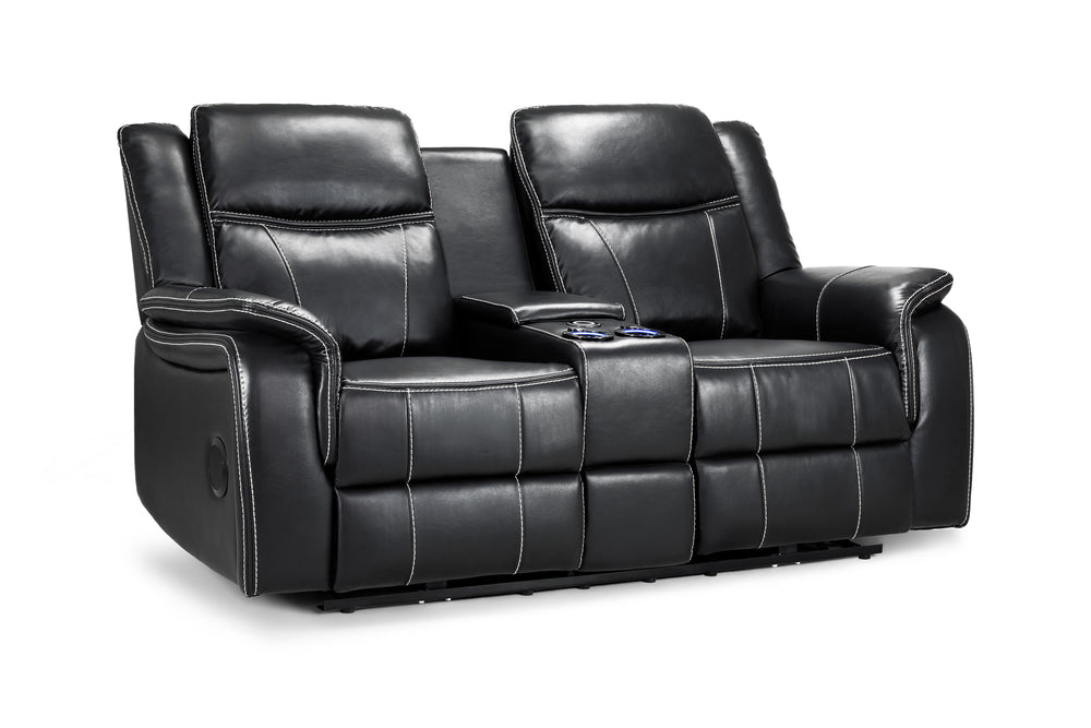 Orvex Recliner Sofa Black 2 Seater