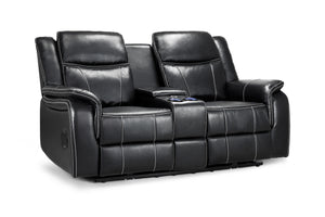 Orvex Recliner Sofa Black 2 Seater