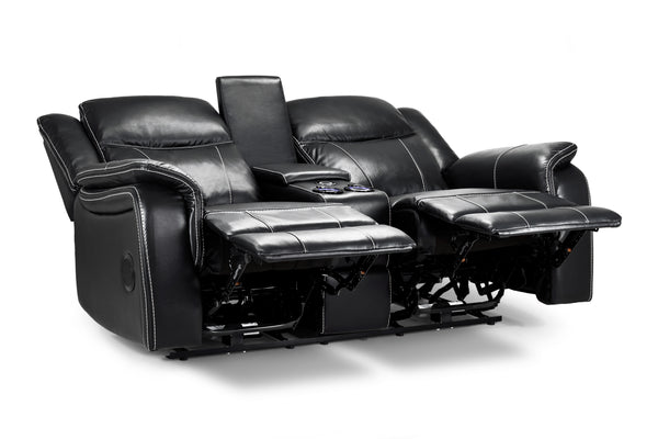 Orvex Recliner Sofa Black 2 Seater