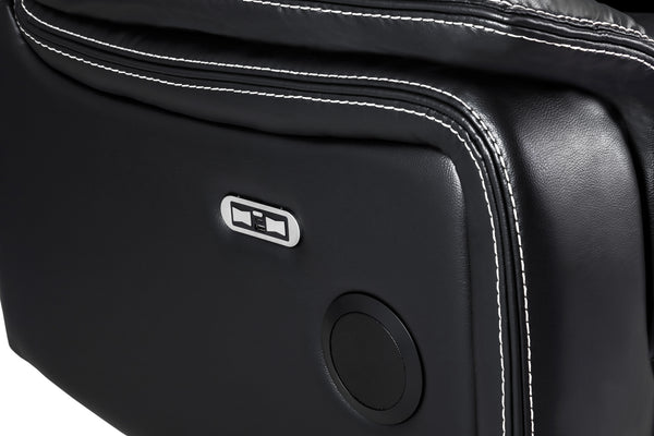 Orvex Recliner Sofa Black 3 Seater