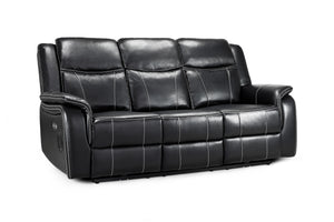 Orvex Recliner Sofa Black 3 Seater