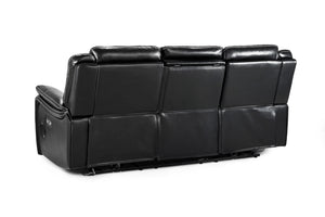 Orvex Recliner Sofa Black 3 Seater
