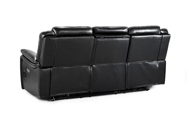 Orvex Recliner Sofa Black 3 Seater
