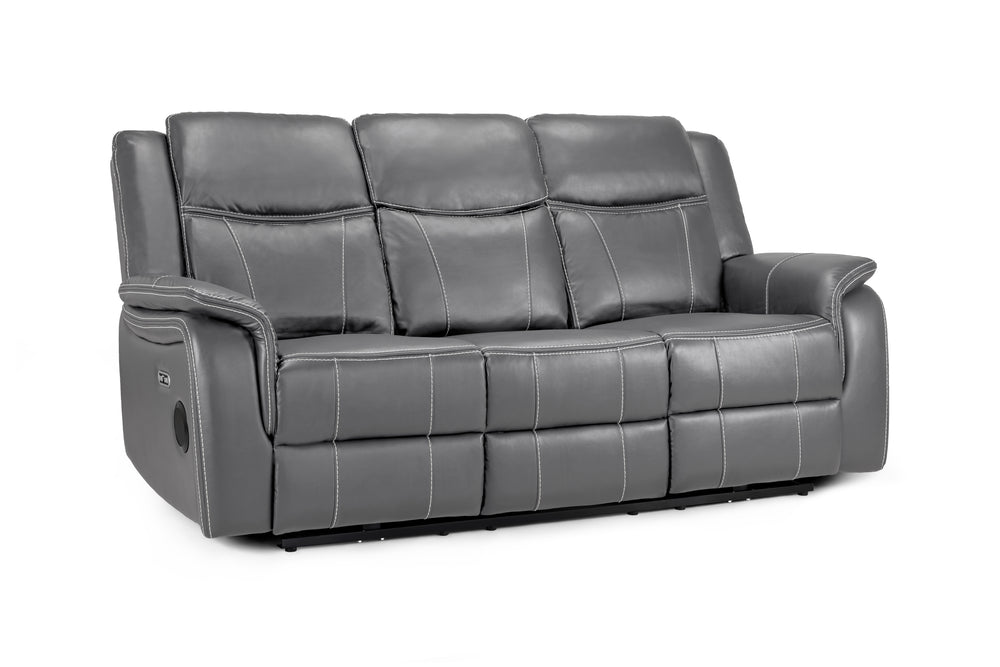 Orvex Recliner Sofa Grey 3 Seater