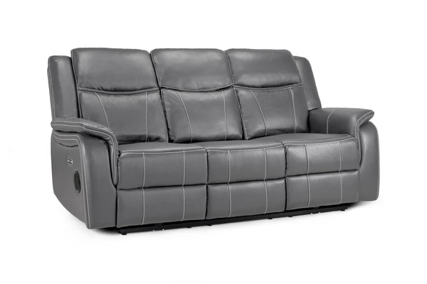Orvex Recliner Sofa Grey 3 Seater