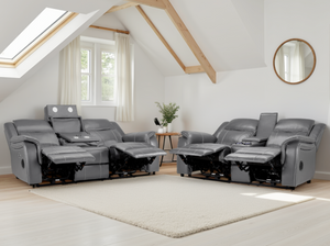 Orvex Recliner Sofa Grey 3+2 Set