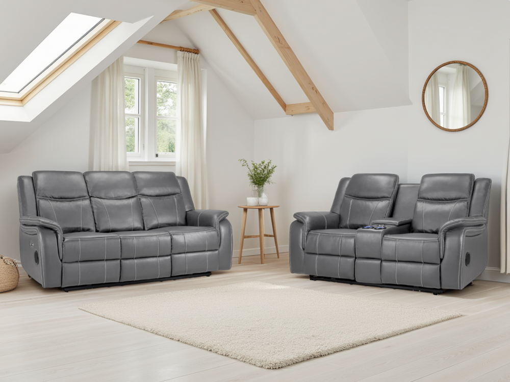 Orvex Recliner Sofa Grey 3+2 Set