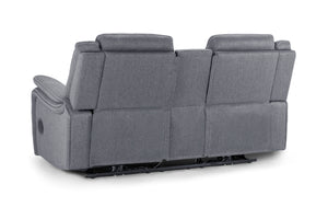 Orvex Recliner Sofa Grey Fabric 2 Seater