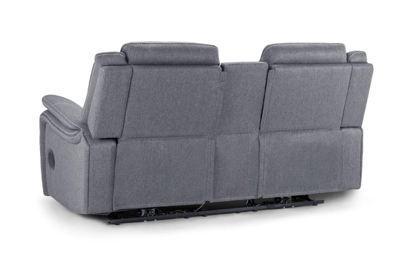 Orvex Recliner Sofa Grey Fabric 2 Seater
