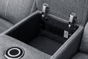 Orvex Recliner Sofa Grey Fabric 2 Seater