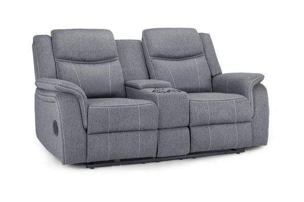 Orvex Recliner Sofa Grey Fabric 2 Seater