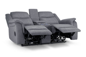 Orvex Recliner Sofa Grey Fabric 2 Seater