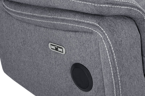 Orvex Recliner Sofa Grey Fabric 2 Seater