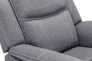Orvex Recliner Sofa Grey Fabric Armchair