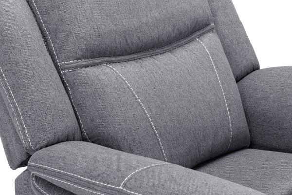 Orvex Recliner Sofa Grey Fabric Armchair