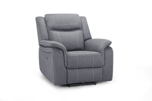 Orvex Recliner Sofa Grey Fabric Armchair