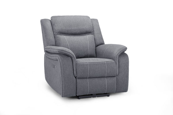 Orvex Recliner Sofa Grey Fabric Armchair