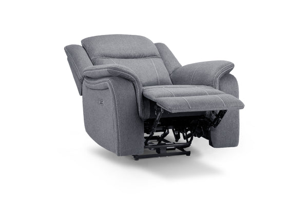 Orvex Recliner Sofa Grey Fabric Armchair