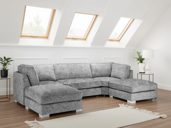 Presaro Fullback Sofa Platinum U Shape Corner