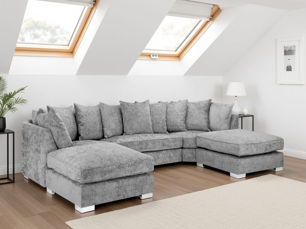 Presaro Scatterback Sofa Platinum U Shape Corner