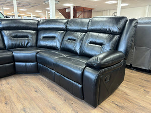 Rosvyn Recliner Sofa Black Large Corner