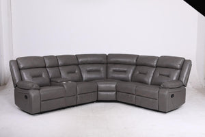 Rosvyn Recliner Sofa Grey Large Corner