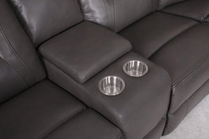 Rosvyn Recliner Sofa Grey Large Corner