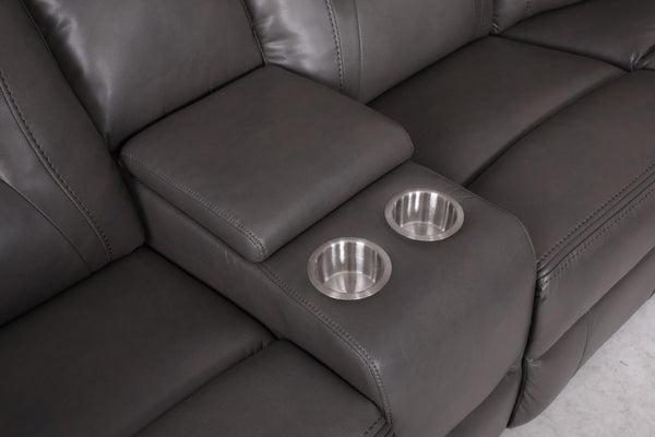 Rosvyn Recliner Sofa Grey Large Corner