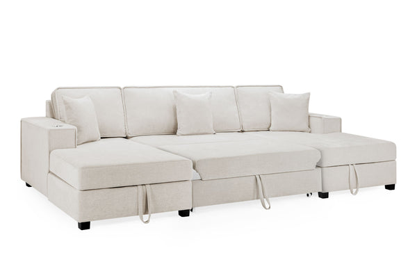 Rovaro Sofabed Beige Universal Corner