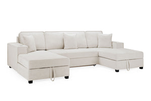 Rovaro Sofabed Beige Universal Corner