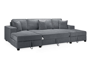 Rovaro Sofabed Grey Universal Corner