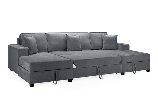 Rovaro Sofabed Grey Universal Corner