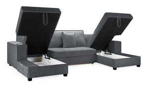 Rovaro Sofabed Grey Universal Corner
