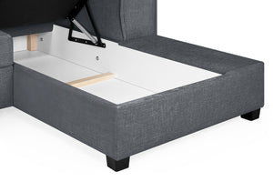 Rovaro Sofabed Grey Universal Corner
