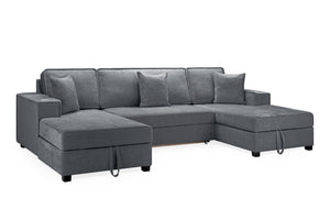 Rovaro Sofabed Grey Universal Corner
