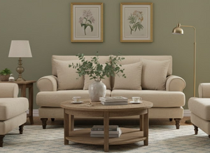 Solvane Sofa Beige 3 Seater