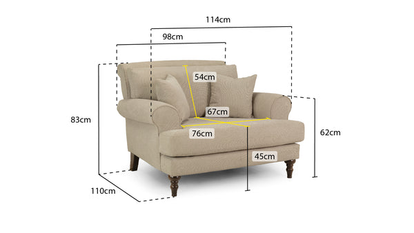 Solvane Sofa Beige Armchair