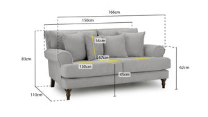 Solvane Sofa Grey 2 Seater
