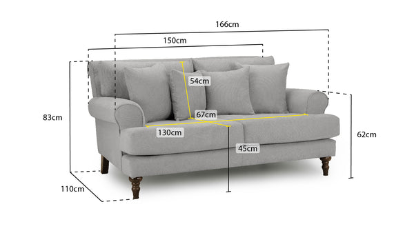 Solvane Sofa Grey 2 Seater