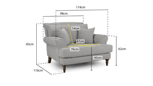 Solvane Sofa Grey Armchair